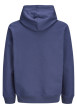 Thumbnail Sweat en coton mélangé bleu uni avec une coupe droite et une capuche - Image 2