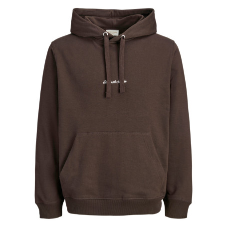 Sweat en coton mélangé marron uni avec une...