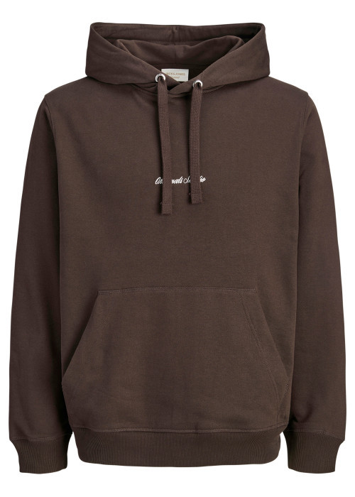 Sweat en coton mélangé marron uni avec une...