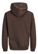 Thumbnail Sweat en coton mélangé marron uni avec une coupe droite et une capuche - Image 2