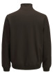 Thumbnail Sweat en coton mélangé marron uni avec une coupe droite et un col camionneur - Image 2