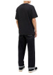 Thumbnail T-shirt en coton noir uni avec une coupe droite et un col rond - Image 3