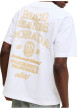 Thumbnail T-shirt en coton blanc à imprimé avec une coupe droite et un col rond - Image 4
