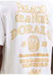 Thumbnail T-shirt en coton blanc à imprimé avec une coupe droite et un col rond - Image 5