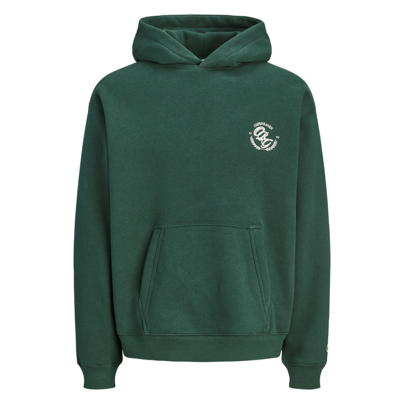 Jack & Jones - Sweat Vert à Imprimé Avec Une Coupe Droite Et Un Col à Capuche - Vert