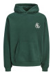Thumbnail Sweat vert à imprimé avec une coupe droite et un col à capuche