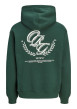 Thumbnail Sweat vert à imprimé avec une coupe droite et un col à capuche - Image 2