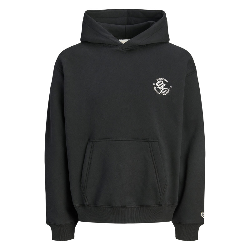 Jack & Jones - Sweat Noir à Imprimé Avec Une Coupe Droite Et Un Col à Capuche - Noir Jack & Jones - Sweat Noir à Imprimé Avec Une Coupe Droite Et Un Col à Capuche - Noir