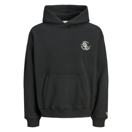 Sweat noir à imprimé avec une coupe droite et...
