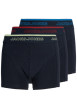 Thumbnail Lot de 3 Boxers classique en coton biologique marine uni avec taille élastiquée
