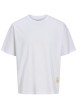 Thumbnail T-shirt en coton blanc à imprimé avec une coupe droite et un col rond