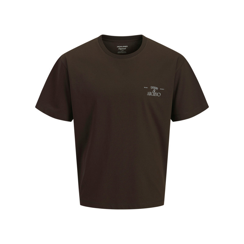 Jack & Jones - T-shirt Marron à Imprimé Avec Une Coupe Droite Et Un Col Rond - Marron Jack & Jones - T-shirt Marron à Imprimé Avec Une Coupe Droite Et Un Col Rond - Marron