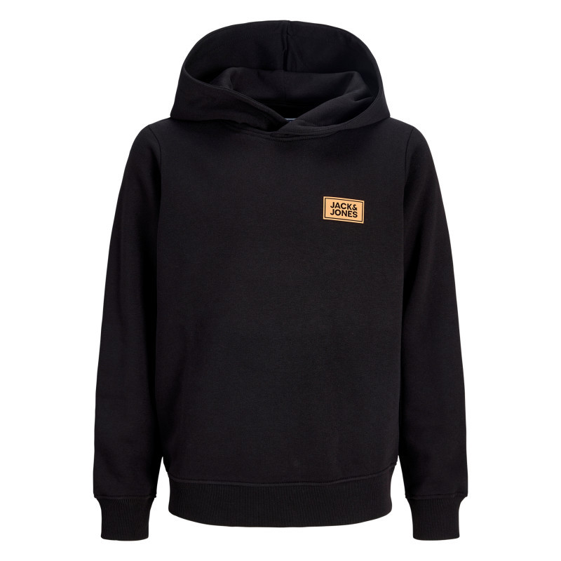 Jack & Jones - Sweat Noir Uni à Capuche Avec Une Coupe Droite Et Des Manches Longues - Noir