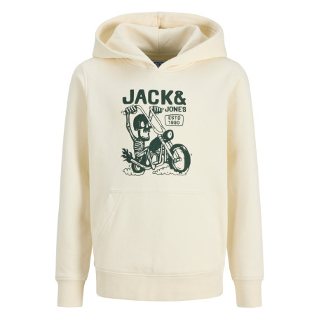 Sweat écru à imprimé avec une coupe droite et...