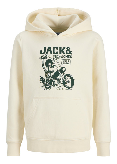 Sweat écru à imprimé avec une coupe droite et...
