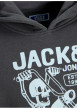 Thumbnail Sweat anthracite à imprimé avec une coupe droite et un col à capuche - Image 3