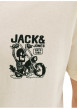 Thumbnail T-shirt en coton écru à imprimé avec une coupe droite et un col rond - Image 6