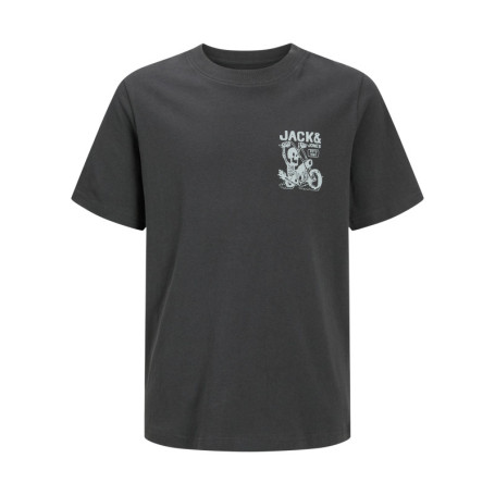 T-shirt en coton anthracite à imprimé avec une...