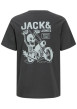 Thumbnail T-shirt en coton anthracite à imprimé avec une coupe droite et un col rond - Image 2