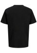 Thumbnail T-shirt en coton noir uni avec une coupe droite et un col rond - Image 2