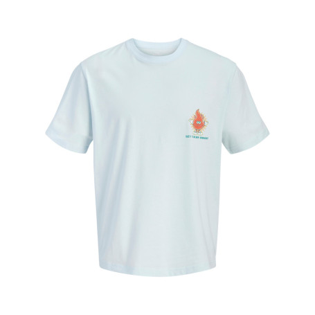 T-shirt en coton biologique ciel à imprimé avec...