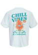 Thumbnail T-shirt en coton biologique ciel à imprimé avec une coupe droite et un col rond - Image 2
