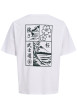 Thumbnail T-shirt en coton blanc à imprimé avec une coupe droite et un col rond - Image 2