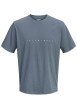 Thumbnail T-shirt en coton bleu uni avec une coupe droite et un col rond