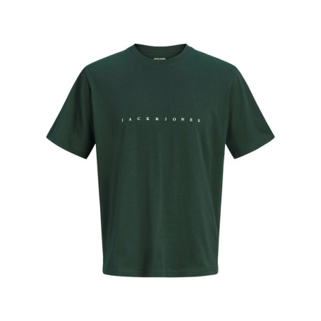 T-shirt en coton vert uni avec une coupe droite...