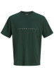 Thumbnail T-shirt en coton vert uni avec une coupe droite et un col rond