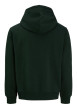 Thumbnail Sweat en coton mélangé vert uni avec une coupe droite et une capuche - Image 2