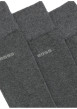 Thumbnail Chaussettes hautes en coton mélangé grise unies avec un logo brodé - Image 3