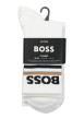 Thumbnail Chaussettes hautes blanches unies avec le logo de la marque brodé - Image 2