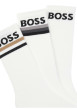 Thumbnail Chaussettes hautes blanches unies avec le logo de la marque brodé - Image 3
