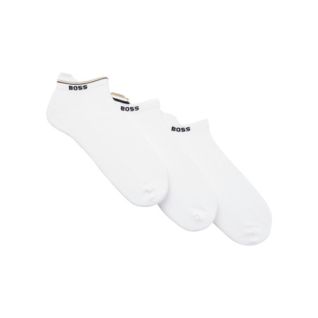 Chaussettes basses en coton mélangé blanches...