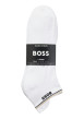 Thumbnail Chaussettes basses en coton mélangé blanches unies avec logo brodé - Image 2