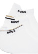 Thumbnail Chaussettes basses en coton mélangé blanches unies avec logo brodé - Image 3