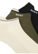 Thumbnail Chaussettes basses en coton mélangé multicolore unies avec logo brodé - Image 3