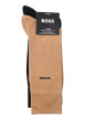Thumbnail Chaussettes hautes en coton mélangé noires unies avec logo brodé - Image 2