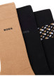 Thumbnail Chaussettes hautes en coton mélangé noires unies avec logo brodé - Image 3