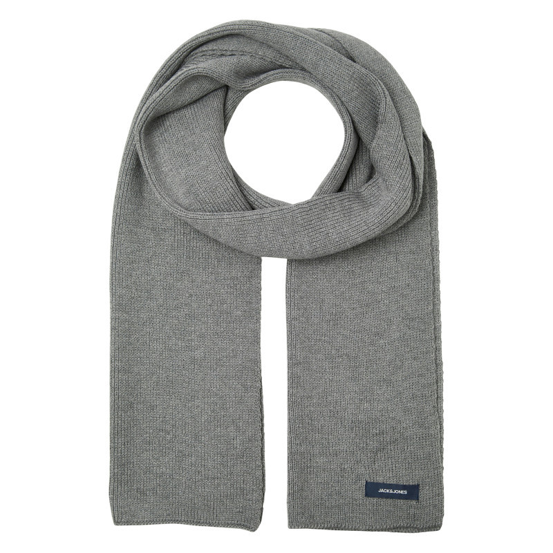 Jack & Jones - écharpe Grise Unie En Maille Tricotée Avec Une Forme Triangle - Gris