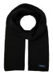 Thumbnail Écharpe noire unie en maille tricotée avec une forme rectangle