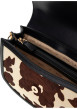 Thumbnail Sac porté mains en cuir noir à motif animalier avec rabat à pression - Image 3