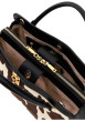 Thumbnail Sac en cuir noir à motif animalier avec zip et boutons à pression - Image 3