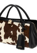 Thumbnail Sac en cuir noir à motif animalier avec zip et boutons à pression - Image 5