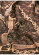 Thumbnail Foulard chocolat en forme carrée avec des imprimés chaînes et monogrammes - Image 2