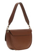 Thumbnail Sac à bandoulière camel uni avec une anse et une fermeture à rabat avec pression - Image 2