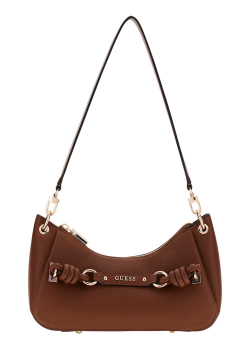 Sac à main porté épaule camel pourvu d'un zip...