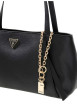 Thumbnail Sac à main porté épaule noir uni avec une fermeture à zip et muni de 2 anses - Image 4