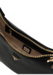 Thumbnail Sac à main porté épaule noir uni avec une anse à bord tressé - Image 3